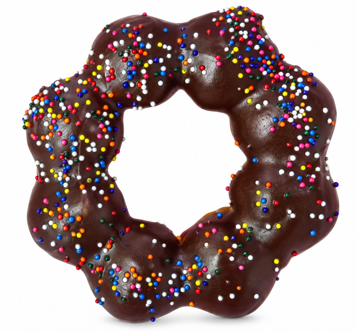 Chocolate Sprinkles mochi donut